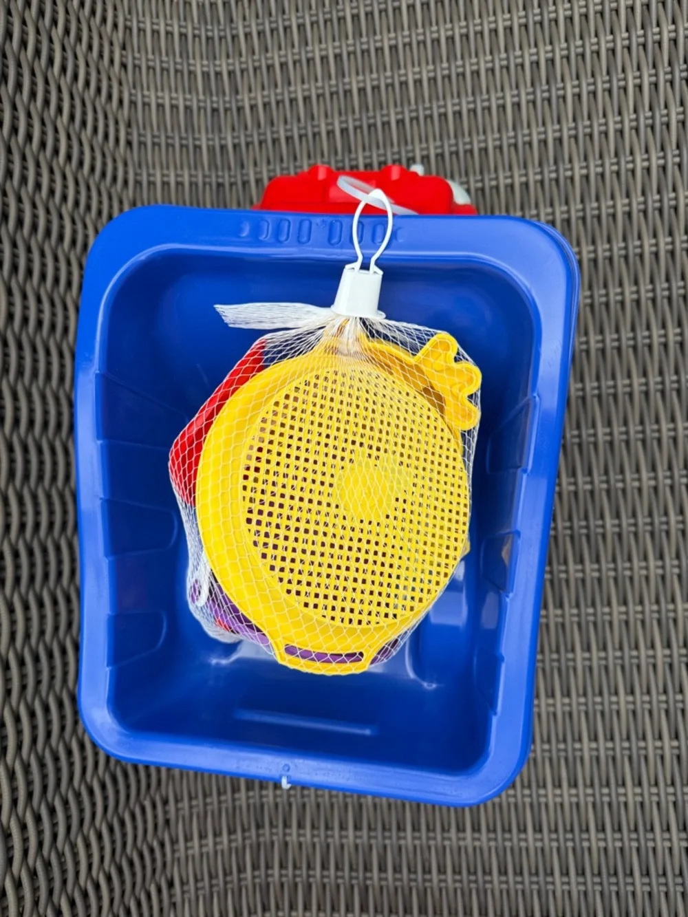 Kids Sand Truck Playset - Red & Blue with Yellow Accessories - NWT